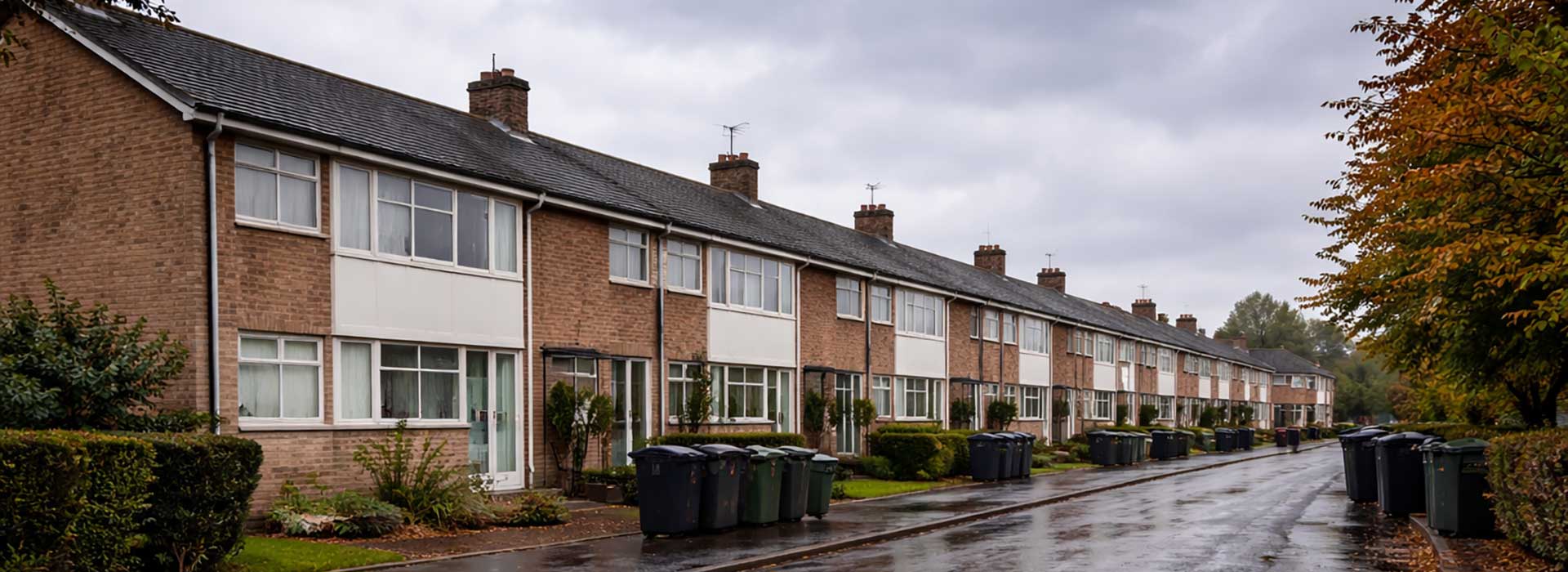 houses at the supermarket
